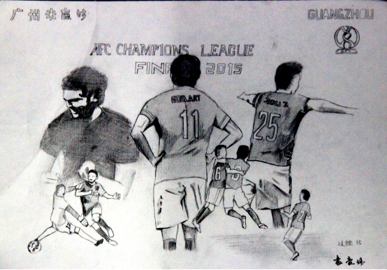 我院过控15班学生袁豪伟素描作品